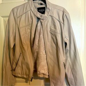 Guess Faux leather jacket in cream